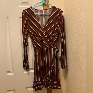 Nursing friendly crossover dress